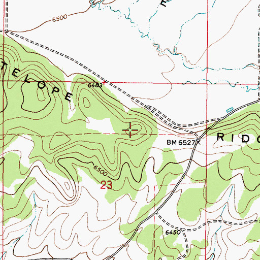 Topographic Map of Antelope Ridge, ID