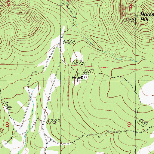 Topographic Map of Boulin Trick Tank, AZ