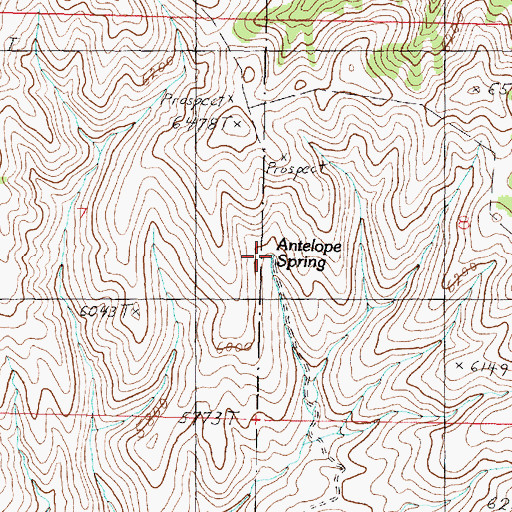 Topographic Map of Antelope Spring, ID