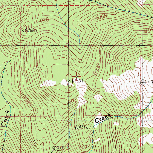 Topographic Map of Antelope Trail, ID