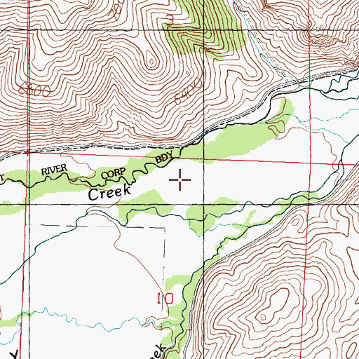 Topographic Map of Antelope Valley, ID