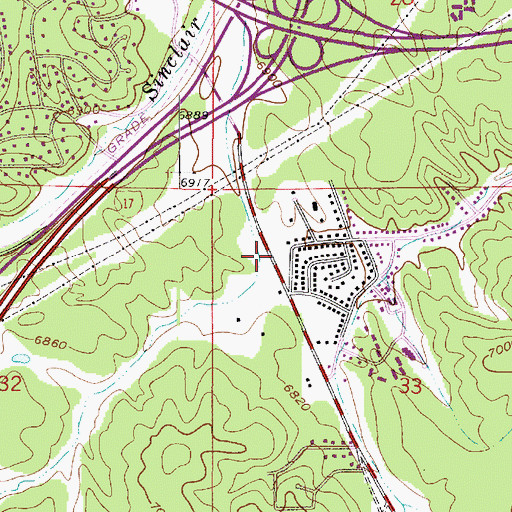 Topographic Map of Bow and Arrow Park, AZ