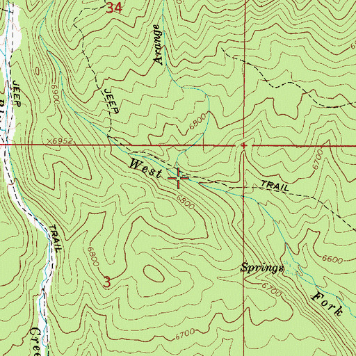 Topographic Map of Arange Creek, ID