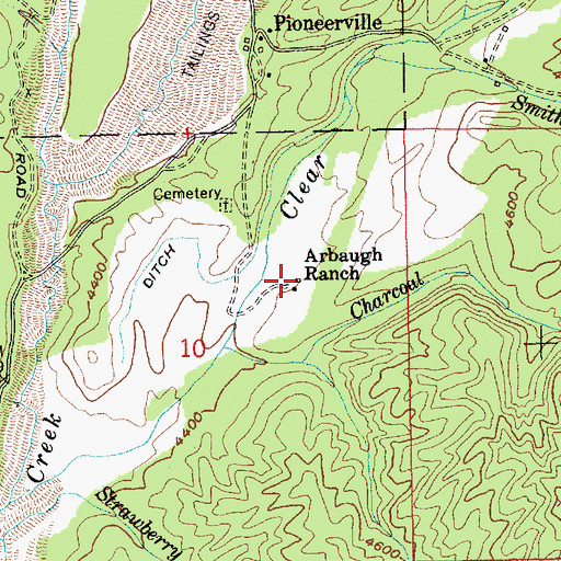 Topographic Map of Arbaugh Ranch, ID