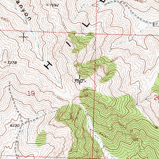 Topographic Map of Arco Hills, ID