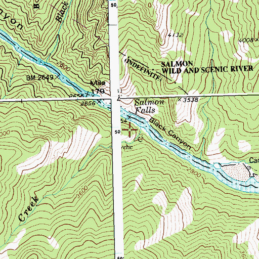 Topographic Map of Arctic Creek, ID