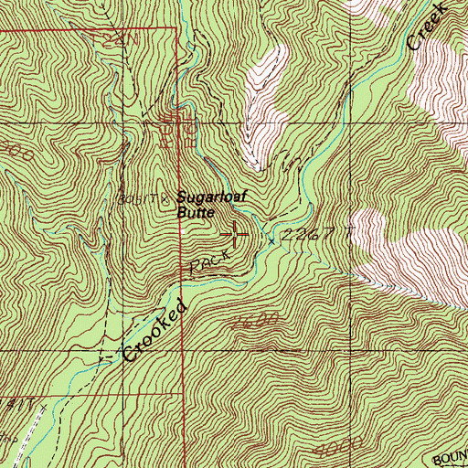Topographic Map of Arlington Creek, ID