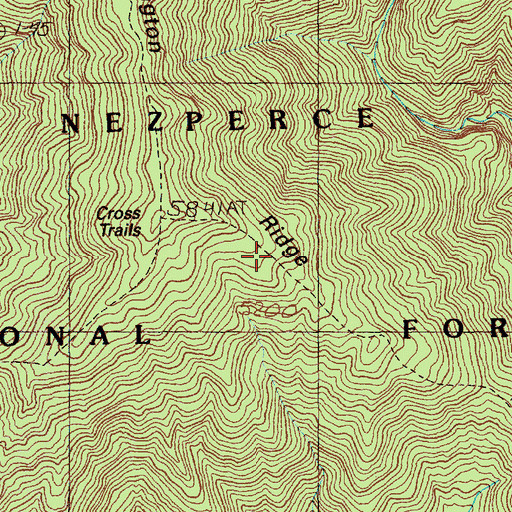 Topographic Map of Arlington Ridge, ID