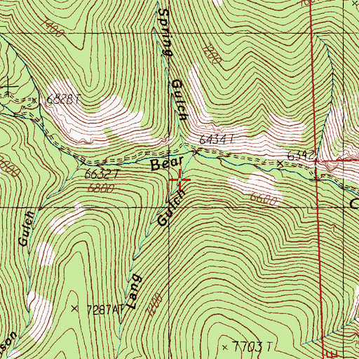 Topographic Map of Armison Gulch, ID