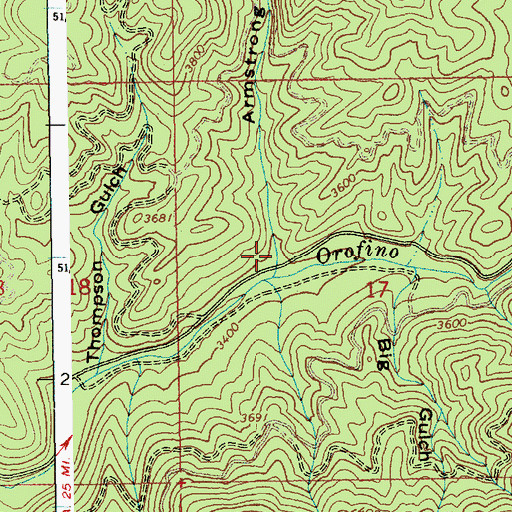 Topographic Map of Armstrong Gulch, ID
