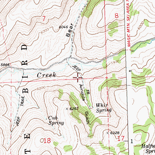 Topographic Map of Arnolds Gulch, ID