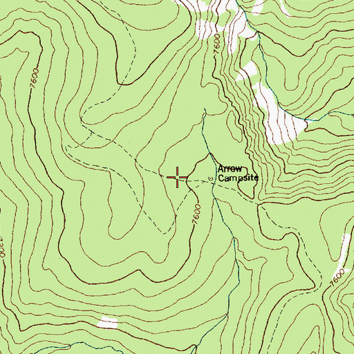 Topographic Map of Arrow Campsite, ID