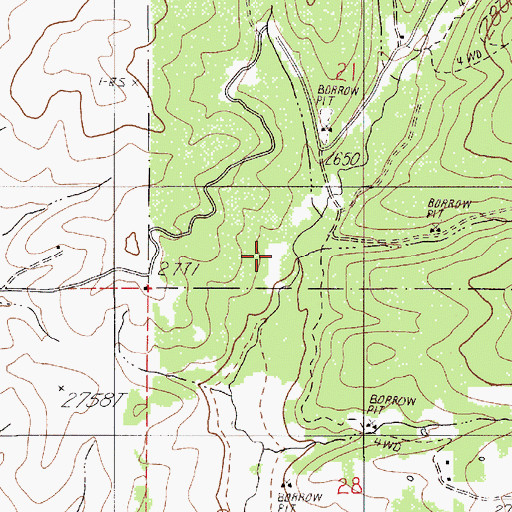 Topographic Map of Arson Creek, ID