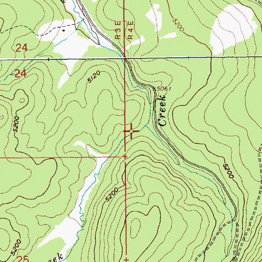 Topographic Map of Asbestos Creek, ID