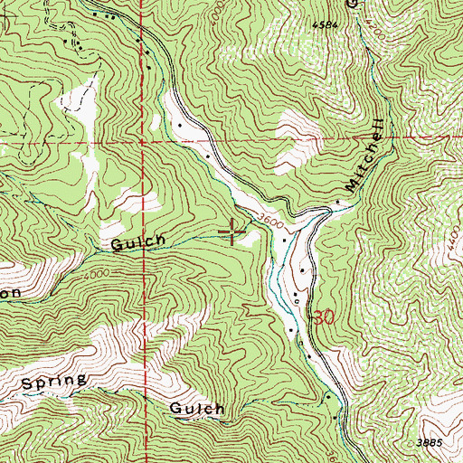 Topographic Map of Ashton Gulch, ID