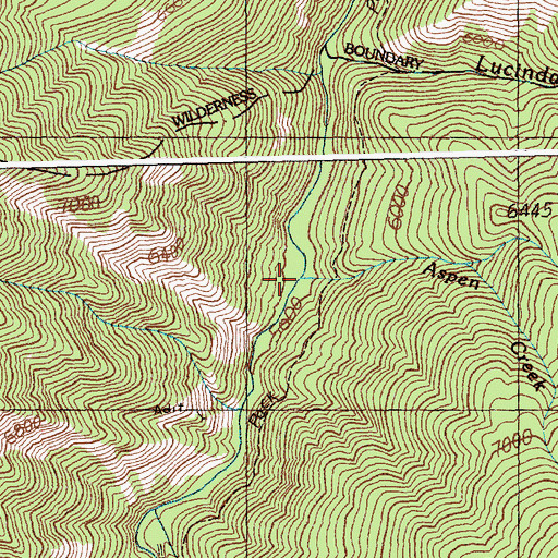 Topographic Map of Aspen Creek, ID