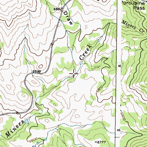 Topographic Map of Aspen Draw, ID