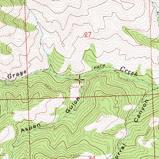 Topographic Map of Aspen Gulch, ID