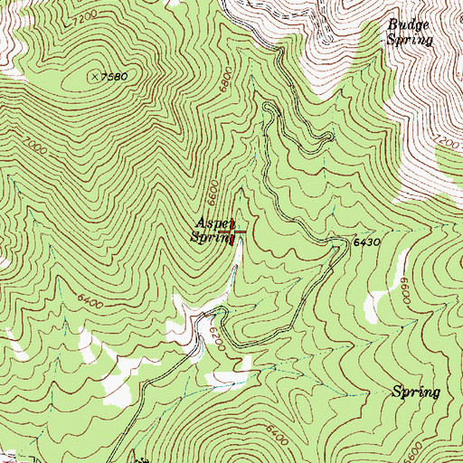 Topographic Map of Aspen Spring, ID