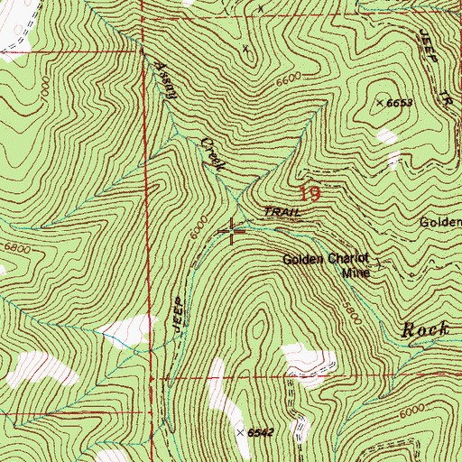 Topographic Map of Assay Creek, ID