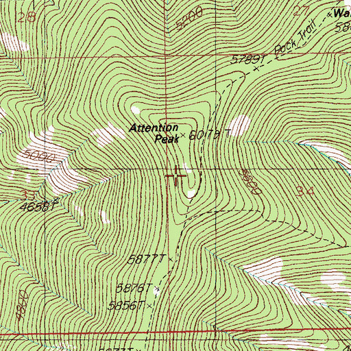 Topographic Map of Attention Peak, ID