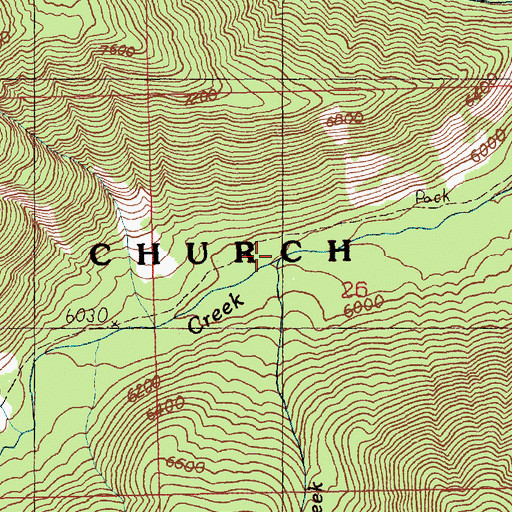 Topographic Map of Automatic Creek, ID