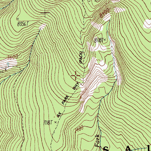 Topographic Map of Ax Park Way, ID