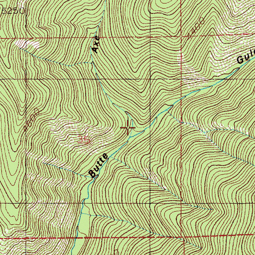 Topographic Map of Axe Gulch, ID