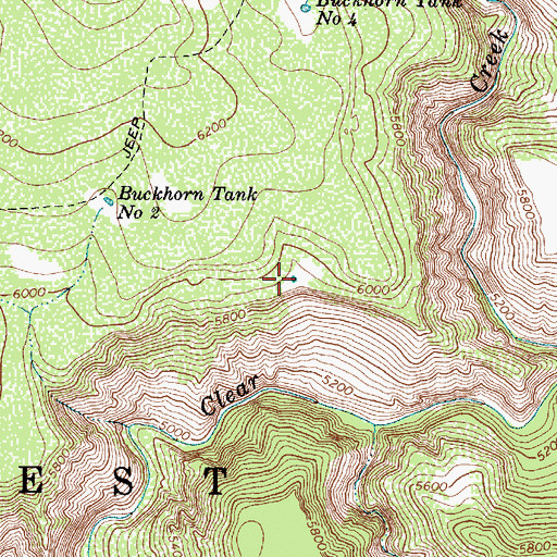 Topographic Map of Buckhorn Tank Number Five, AZ