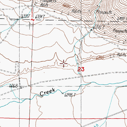 Topographic Map of Baby Joe Gulch, ID