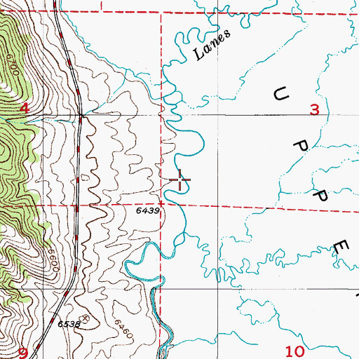 Topographic Map of Bacon Creek, ID