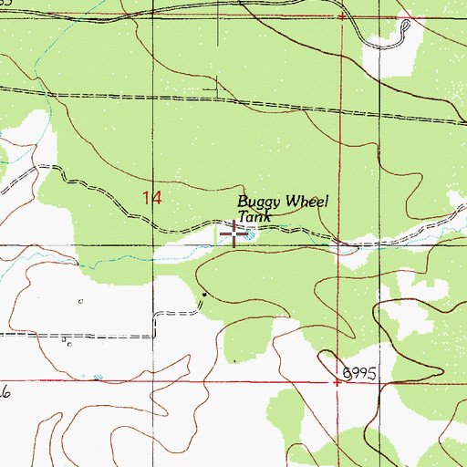 Topographic Map of Buggy Wheel Tank, AZ