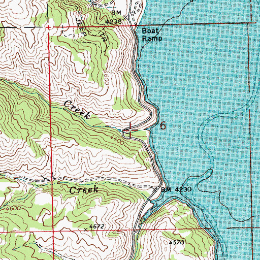 Topographic Map of Badger Creek, ID