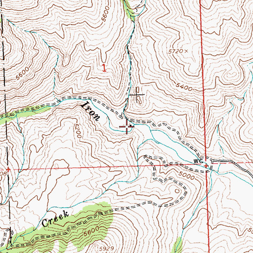 Topographic Map of Badger Creek, ID