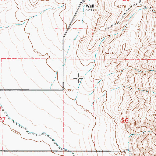 Topographic Map of Bagley Hollow, ID