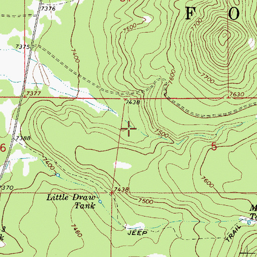 Topographic Map of Bull Tank, AZ