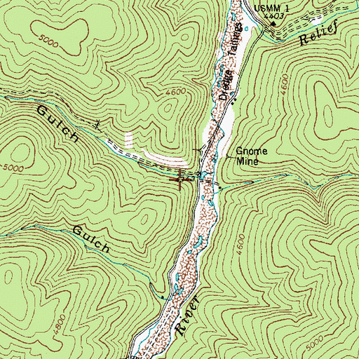 Topographic Map of Baker Gulch, ID