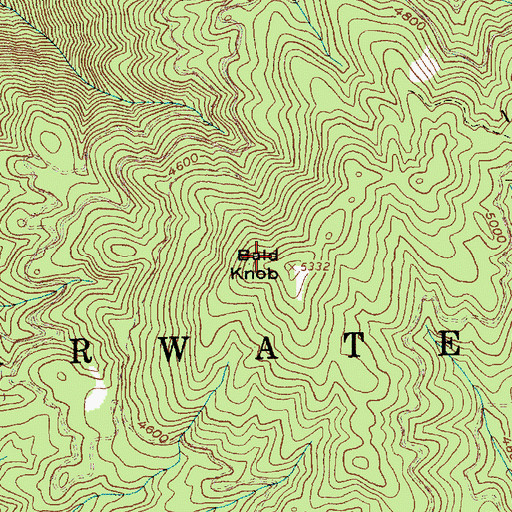 Topographic Map of Bald Knob, ID