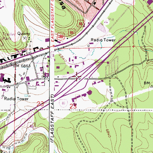 Topographic Map of Butler Avenue Interchange, AZ