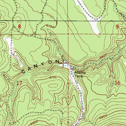 Topographic Map of Cabin Tank, AZ