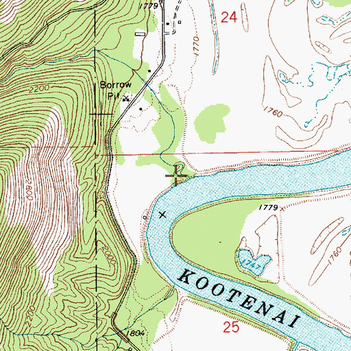 Topographic Map of Ball Creek, ID