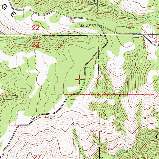 Topographic Map of Banner Ridge, ID