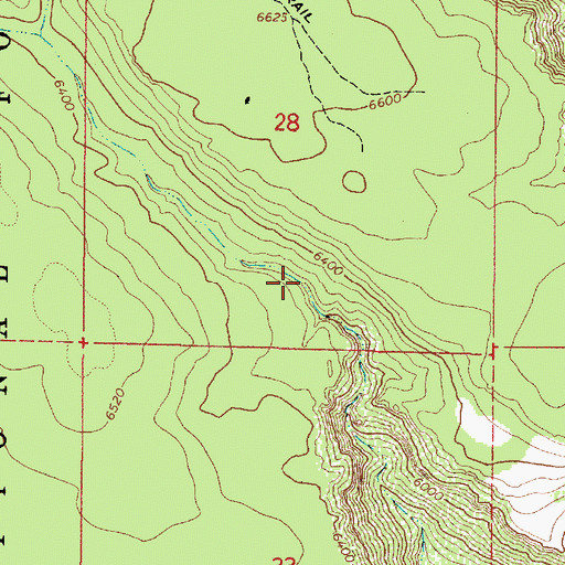 Topographic Map of Colcord Spring, AZ