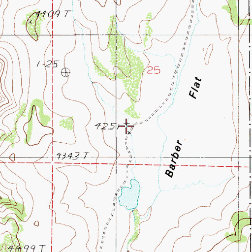 Topographic Map of Barber Flat, ID