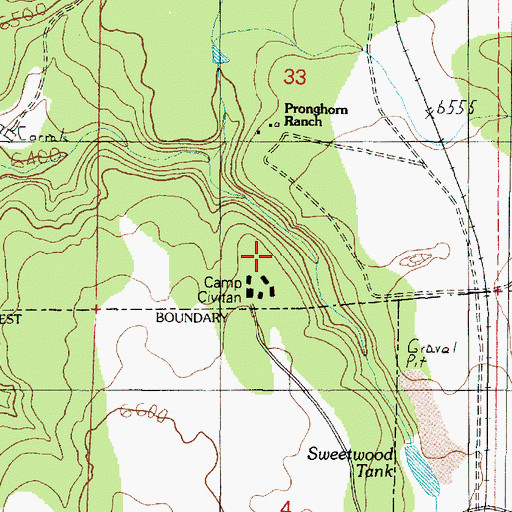 Topographic Map of Camp Civitan, AZ