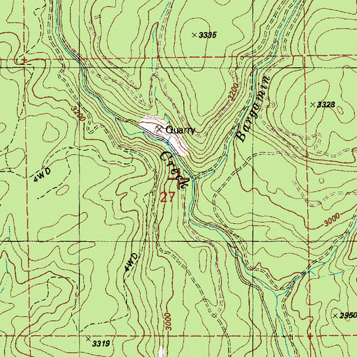 Topographic Map of Bargamin Creek, ID