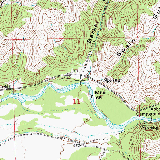 Topographic Map of Barker Gulch, ID