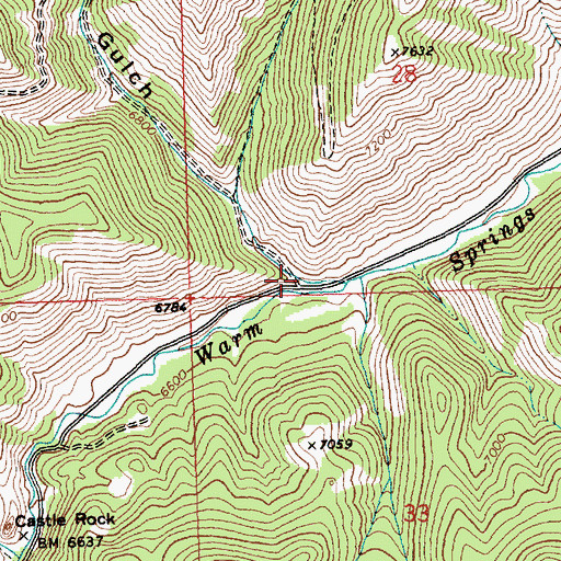 Topographic Map of Barr Gulch, ID