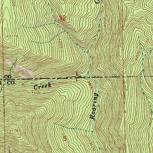 Topographic Map of Barren Creek, ID