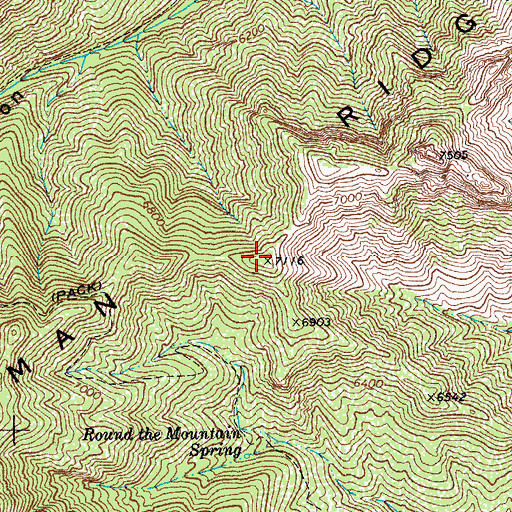 Topographic Map of Deadman Ridge, AZ